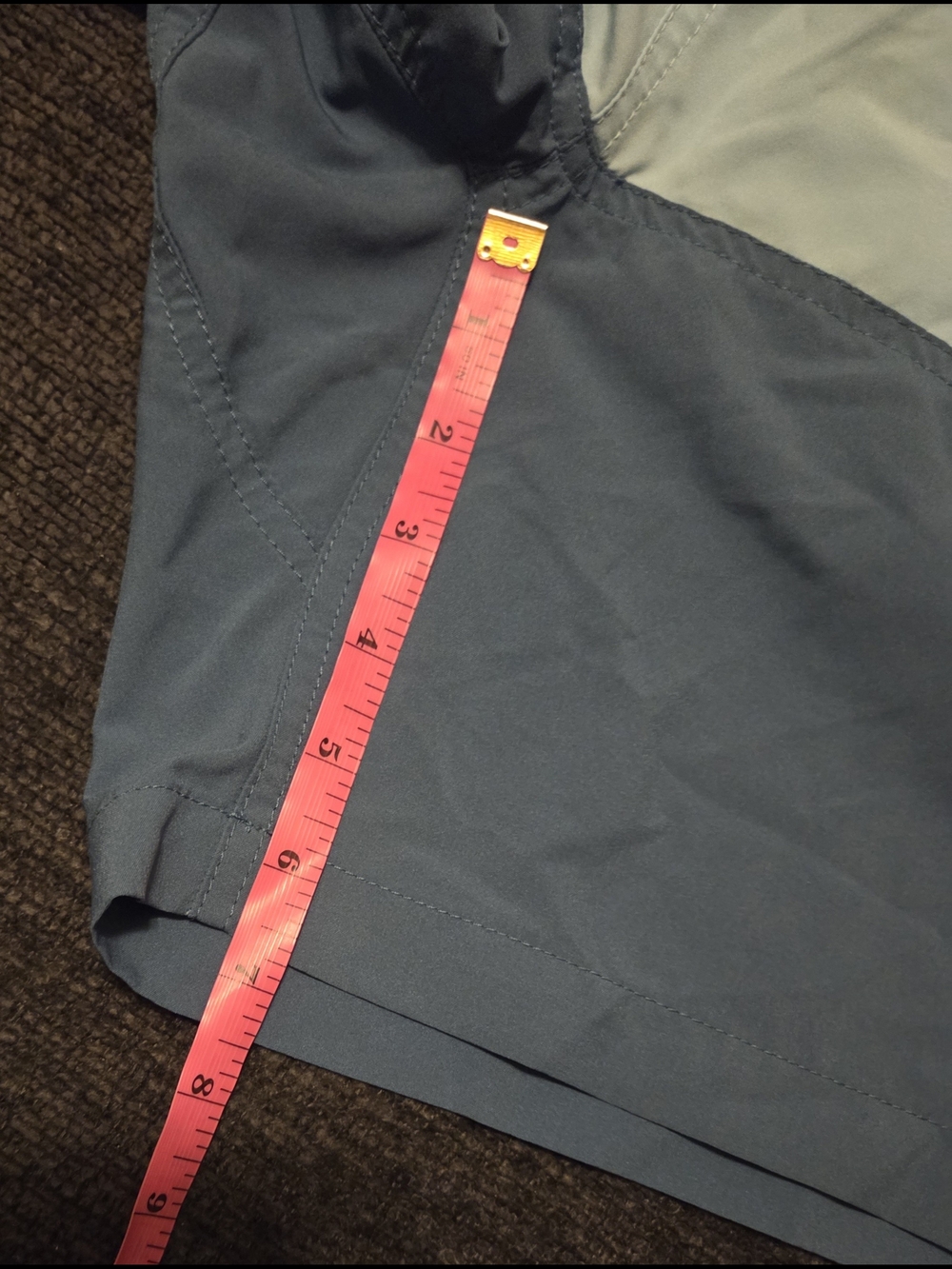 Duluth Trading Co Two-Tone Blue Swim Trunks. Size L - Picture 5 of 6